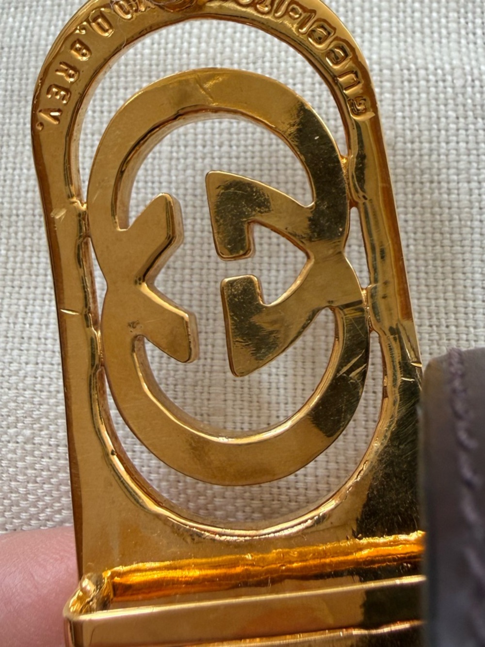 Vintage Gucci iconic Double G buckle Reversible black and brown belt - Picture 4 of 5